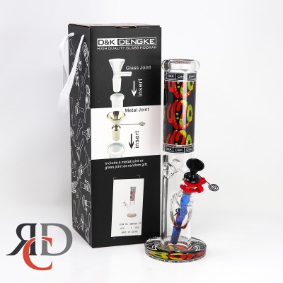 WATER PIPE STRAIGHT TUBE COLOR DOWNSTEM 420 THEME IN A GIFT BOX WP1961 1CT